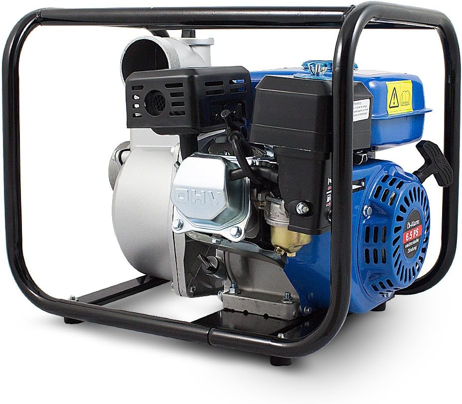 BITUXX® Benzin Schmutzwasserpumpe 3" Wasserpumpe Motorpumpe Kreiselpumpe Gartenpumpe Teichpumpe 6,5