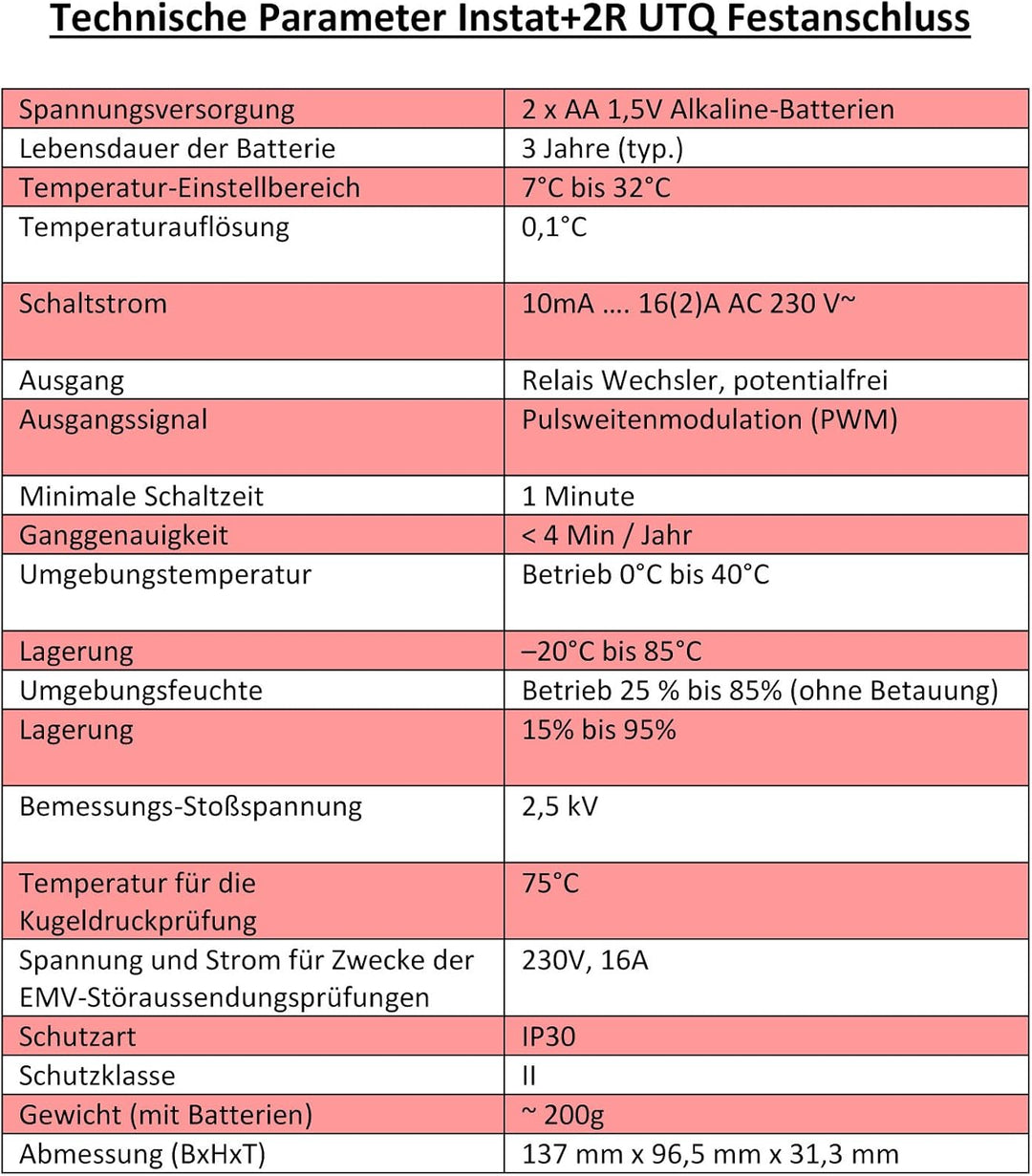 Thermostat Eberle Instat+ 2R UTQ Festanschluss