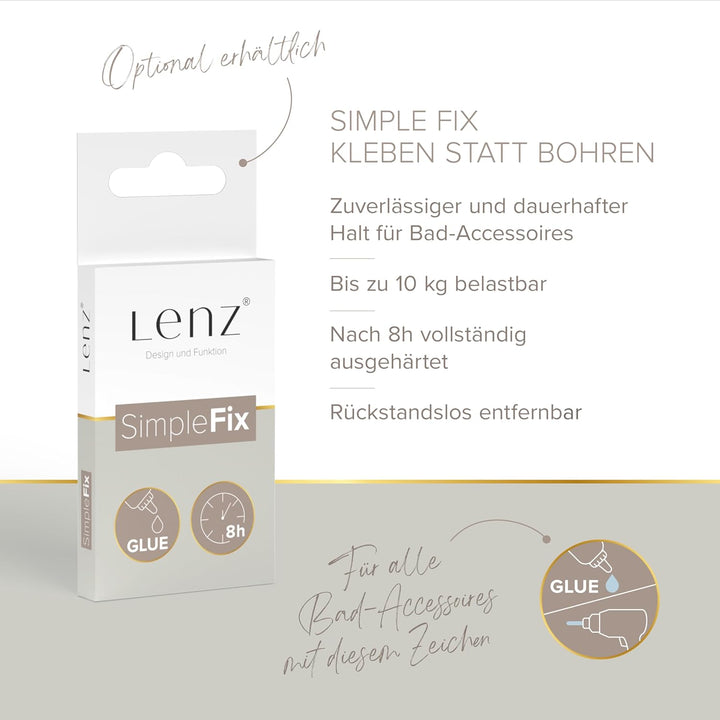 Lenz Handtuchhalter SIVO in Graphit – 2 schwenkbare Arme, 40 cm – Mit Anti-Fingerabdruck Oberfläche