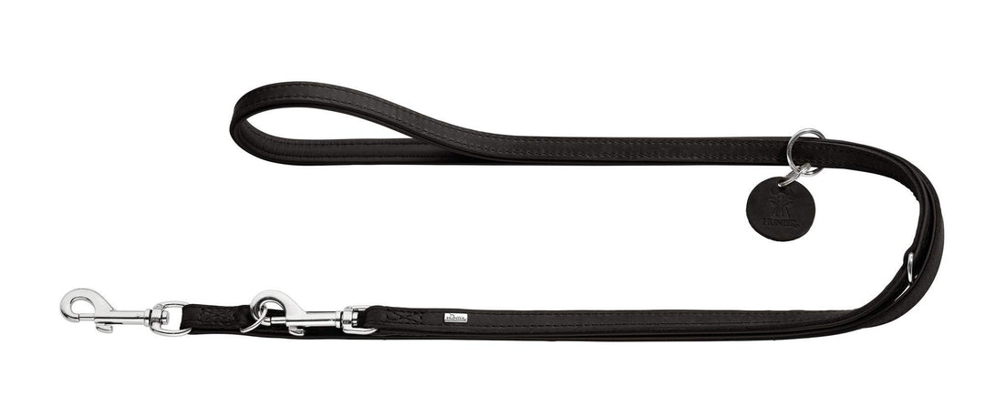 HUNTER Comfort Verstellbare Hundeführleine, Leder, schlicht, strapazierfähig, geschmeidig, 1.5 x 200