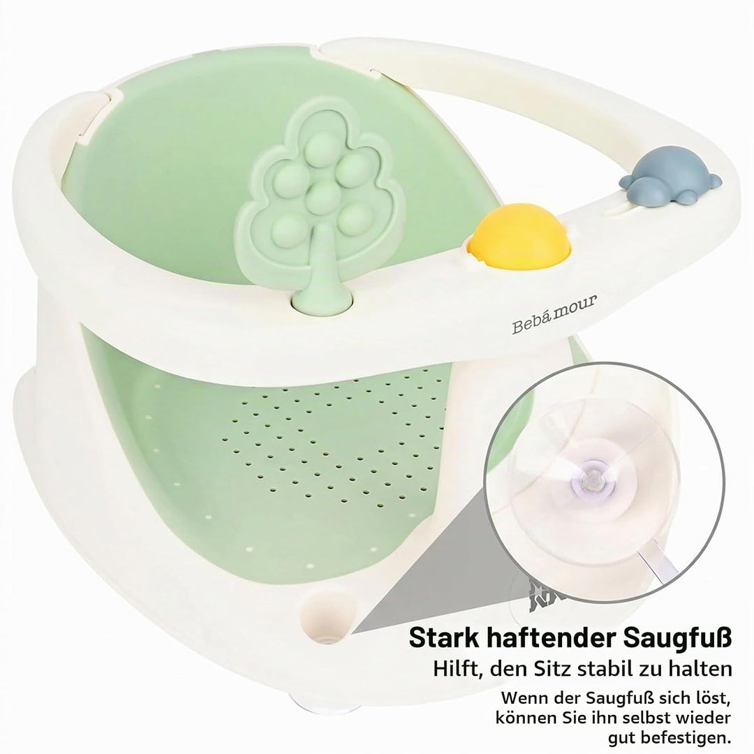 Bebamour Baby Badesitz 6 Monate+ Kind Badewanne Rutschfester 4 Green, 4 Green