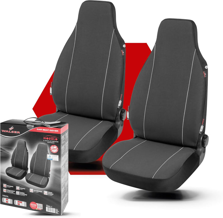 Walser Auto-Sitzbezug Modulo, 2 Vordersitzbezüge, Universal Auto-Schonbezüge für Highbacksitze, Univ