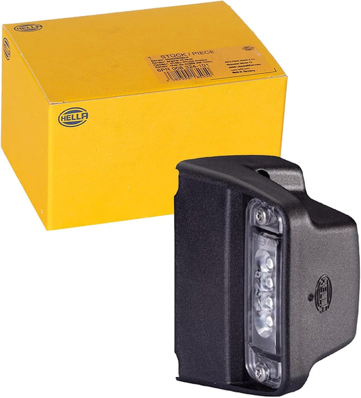HELLA - Kennzeichenleuchte - LED - 24V - geschraubt/Anbau - Lichtscheibenfarbe: glasklar - Kabel: 20