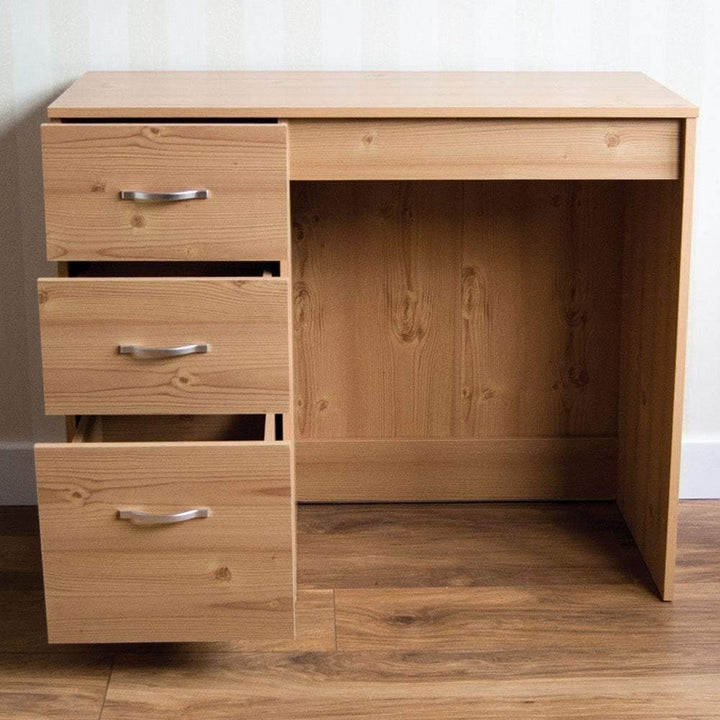 Vida Designs Riano Schminktisch aus Kiefernholz, 3 Schubladen, Schlafzimmermöbel, Kiefer, H 79 x W 9