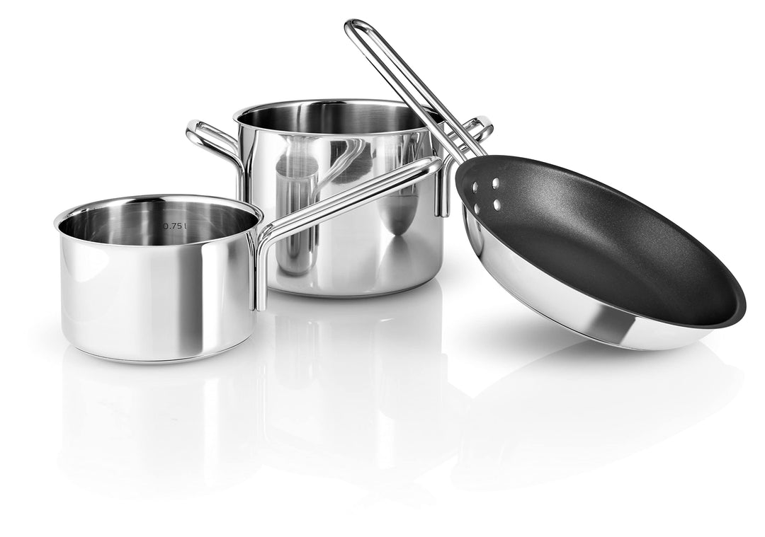 EVA SOLO | Edelstahl StarterSet Kasserolle 3 pcs. | Topfmaterial gut für die tägliche Anwendung geei