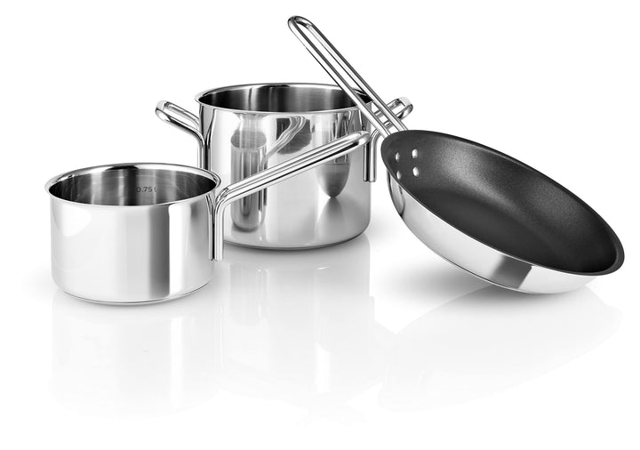EVA SOLO | Edelstahl StarterSet Kasserolle 3 pcs. | Topfmaterial gut für die tägliche Anwendung geei