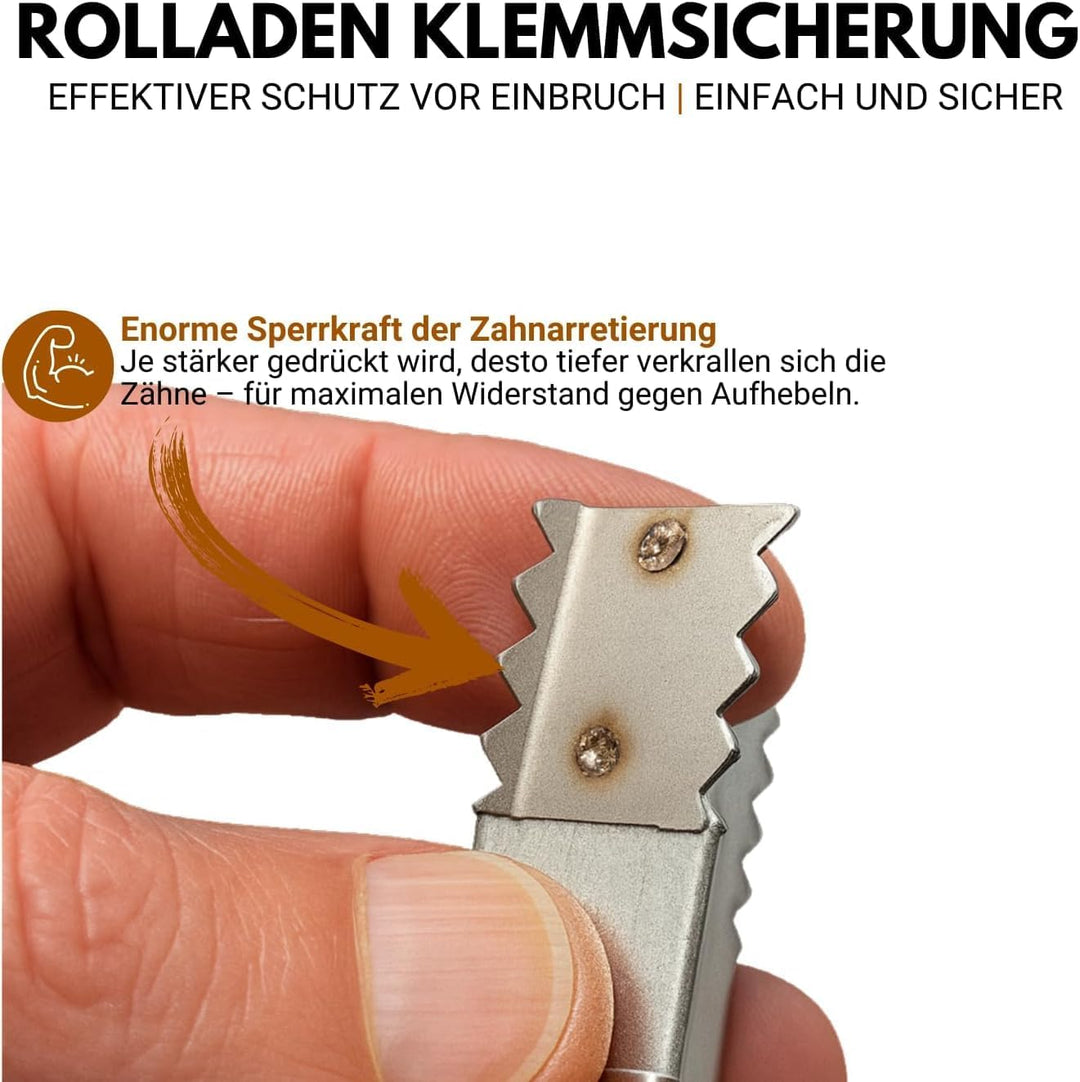 Klemmsicherung Rollladen Einbruchschutz für das Fenster, genial &amp; einfach Sie erhalten 20 Stück (10