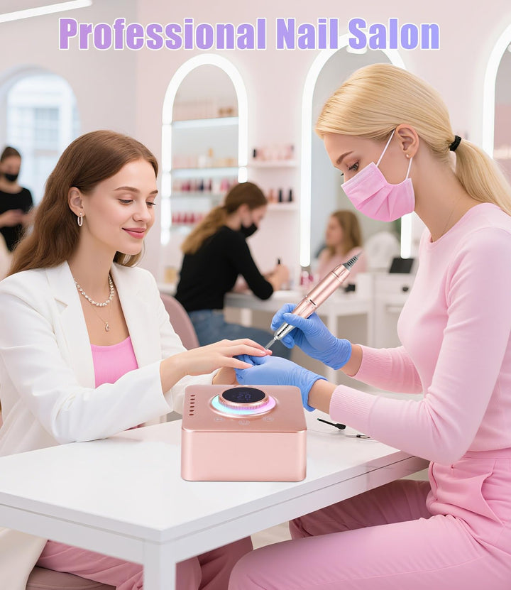 Elektrisch Nagelfräser, 45000RPM Professionelle Fräser für Gelnägel, Tragbare Elektrische Nagelfeile