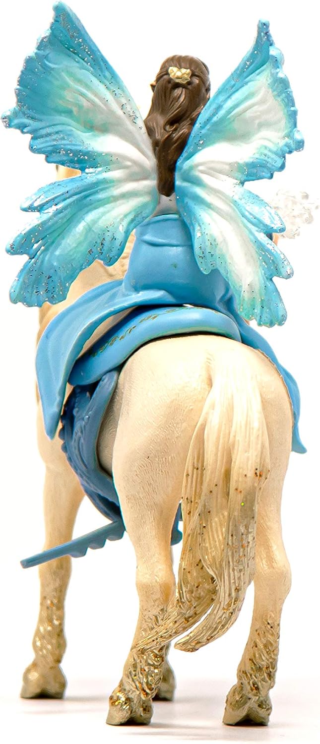 Schleich 42508 Eyela Riding on Golden Unicorn Bayala, 16 x 19 x 25.5 cm Standardverpackung, Standard