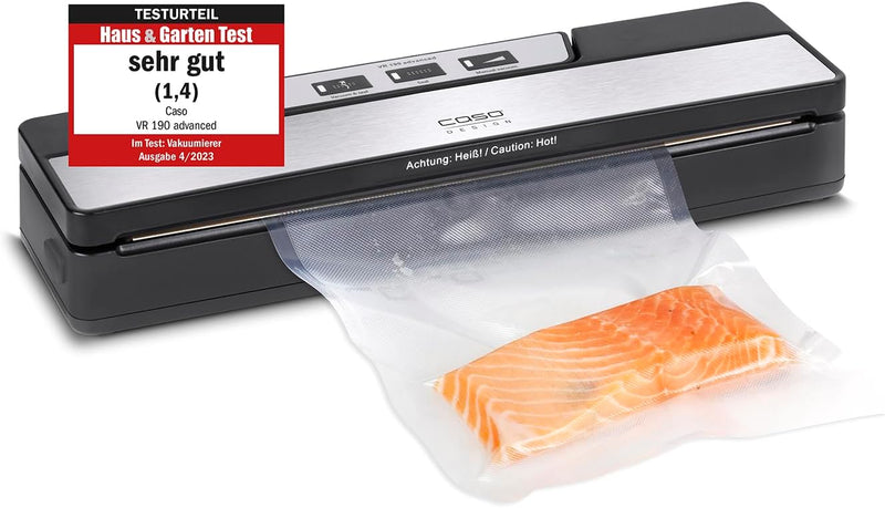 CASO 1520 VR 190 advanced Vakuumierer - Folienschweissgerät mit 2,5 mm starker Schweissnaht, bis zu