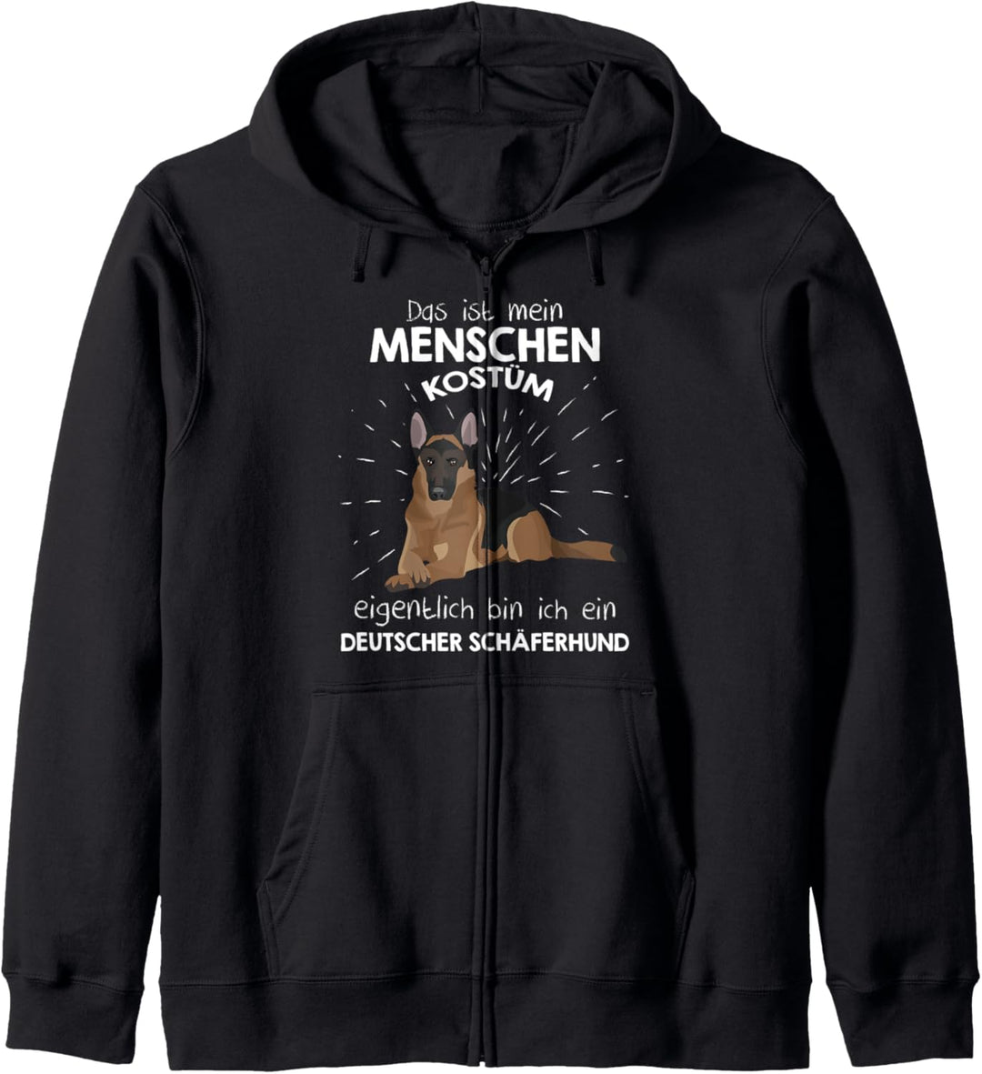 Mein Menschen Kostüm Bin ich ein Deutscher Schäferhund Kapuzenjacke
