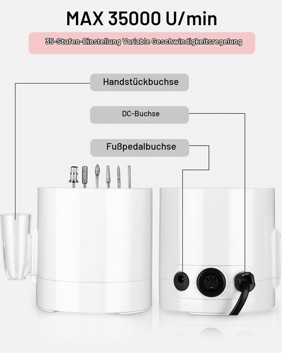 Nagelfräser, Elektrische nagelfeile für gelnägel, Fräser Nägel, Nagelfräser Elektrische für Gelnägel