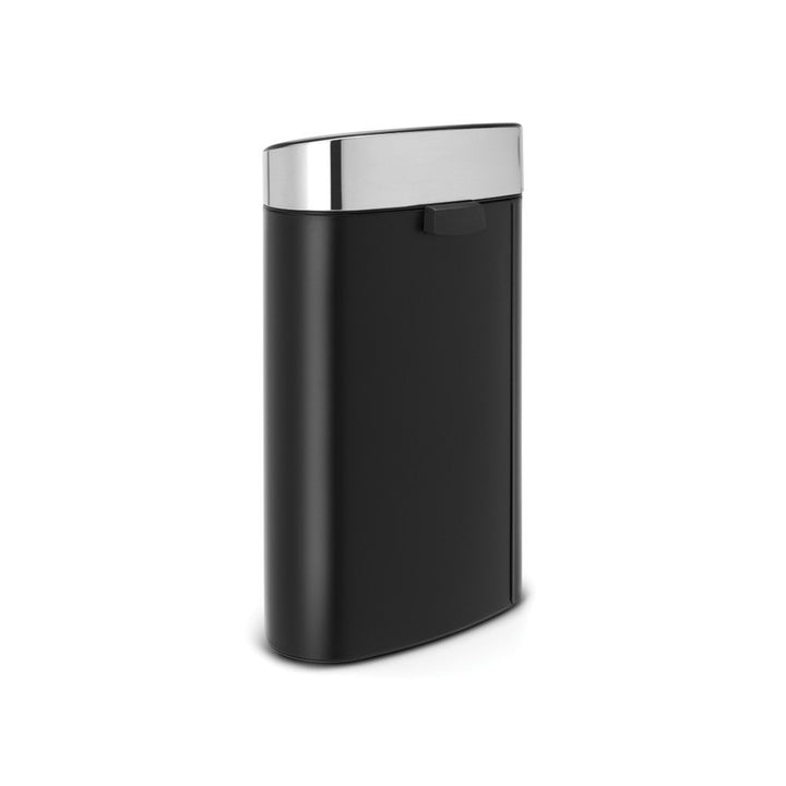 Brabantia 114847 Touch Bin New mit herausnehmbaren Kunststoffeinsatz, 40 L, Edelstahl, schwarz matt,