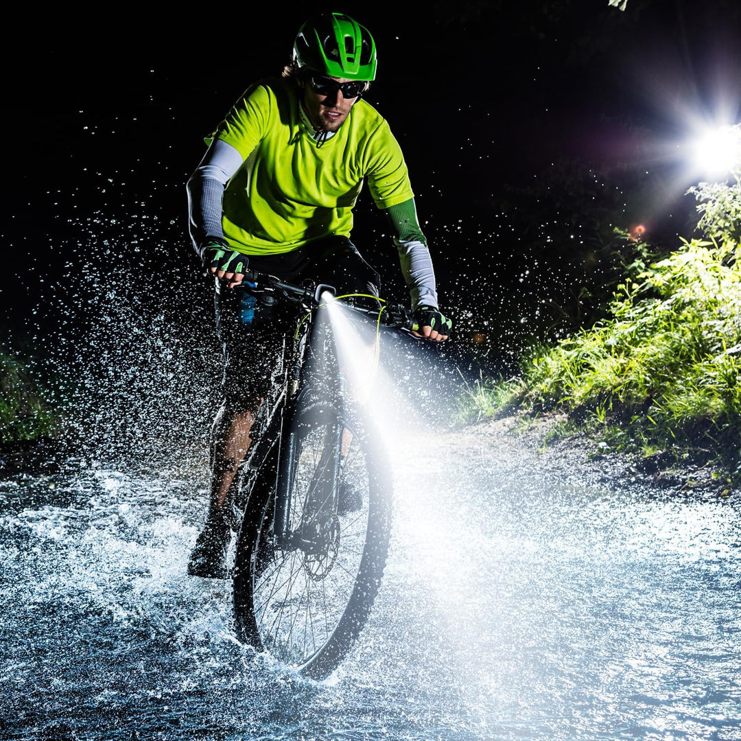 OnMeto Fahrradlicht vorne, IPX5 Wasserdicht Frontfahrrad Lampe Fahrrad licht，USB Type-C Wiederauflad