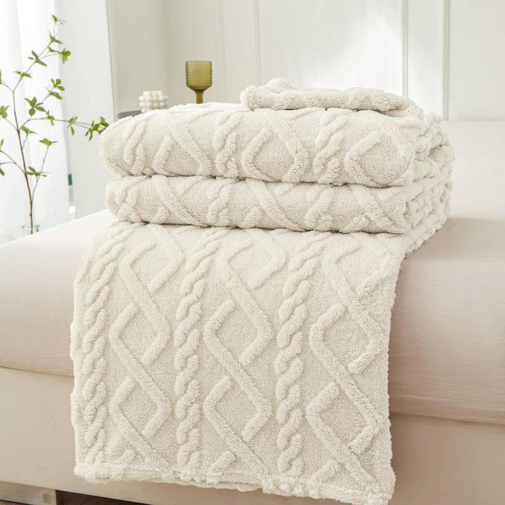 WONGS BEDDING Kuscheldecke 150x200 Wohndecke Lammdecke Flauschige Weiche Sofadecke Fleecedecke Couch