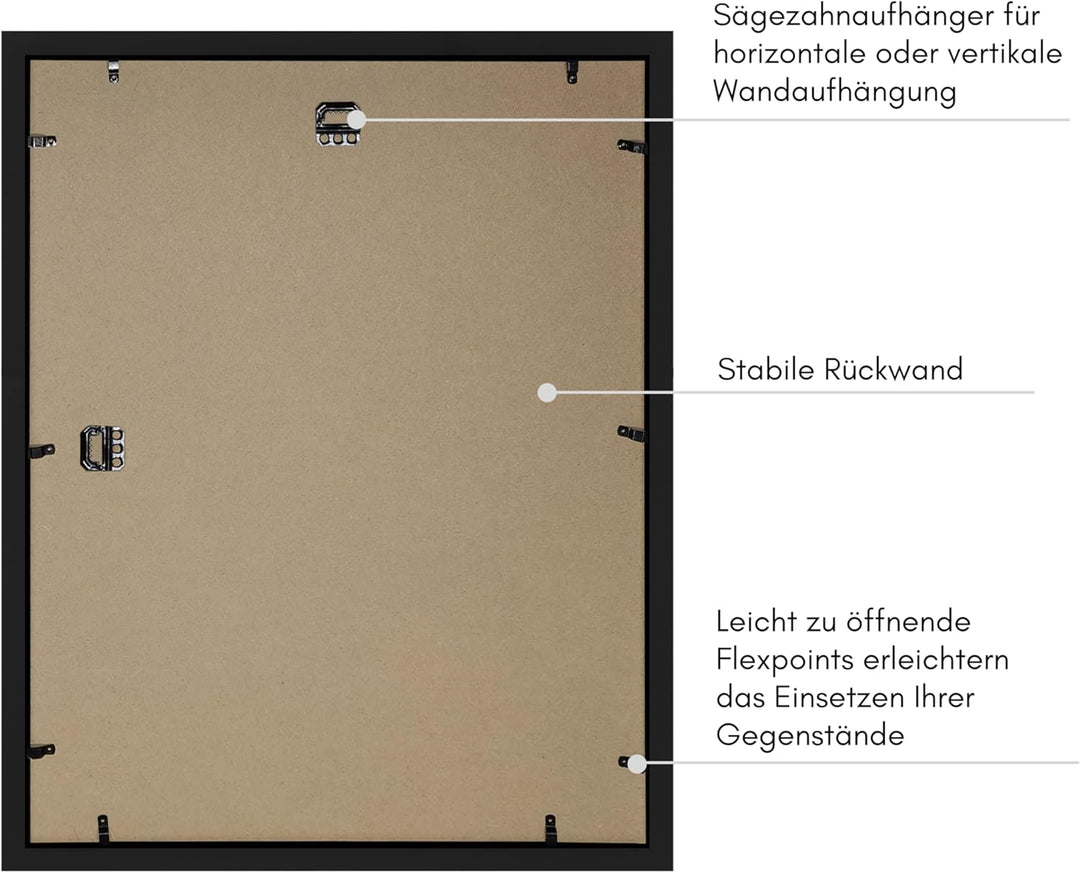 Americanflat 3D-Bilderrahmen zum Befüllen - 40x50 cm - tiefer Objektrahmen mit weichem Leinentuch al