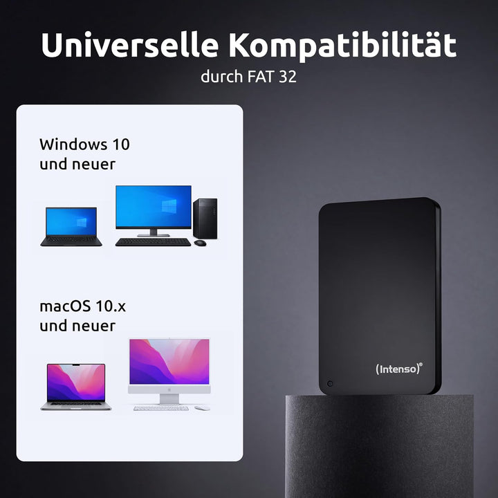 Intenso Memory Case Portable Hard Drive 5TB, tragbare externe Festplatte - 2,5 Zoll, 5400 U/min, 8 M