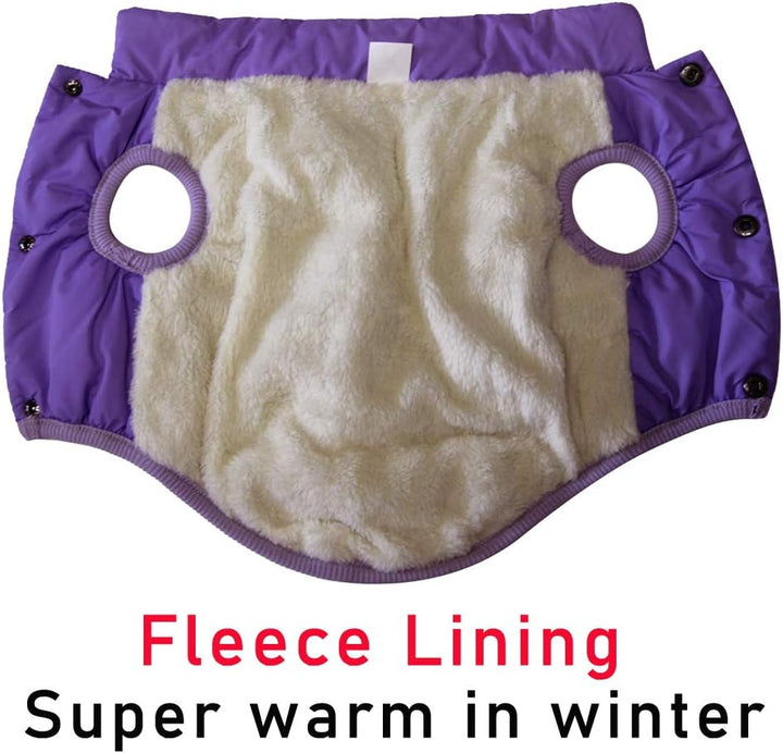 Fleece Hundejacke für Winter kaltes Wetter, Extra Weicher Hundemantel für Kleine Hunde, Winddichte W