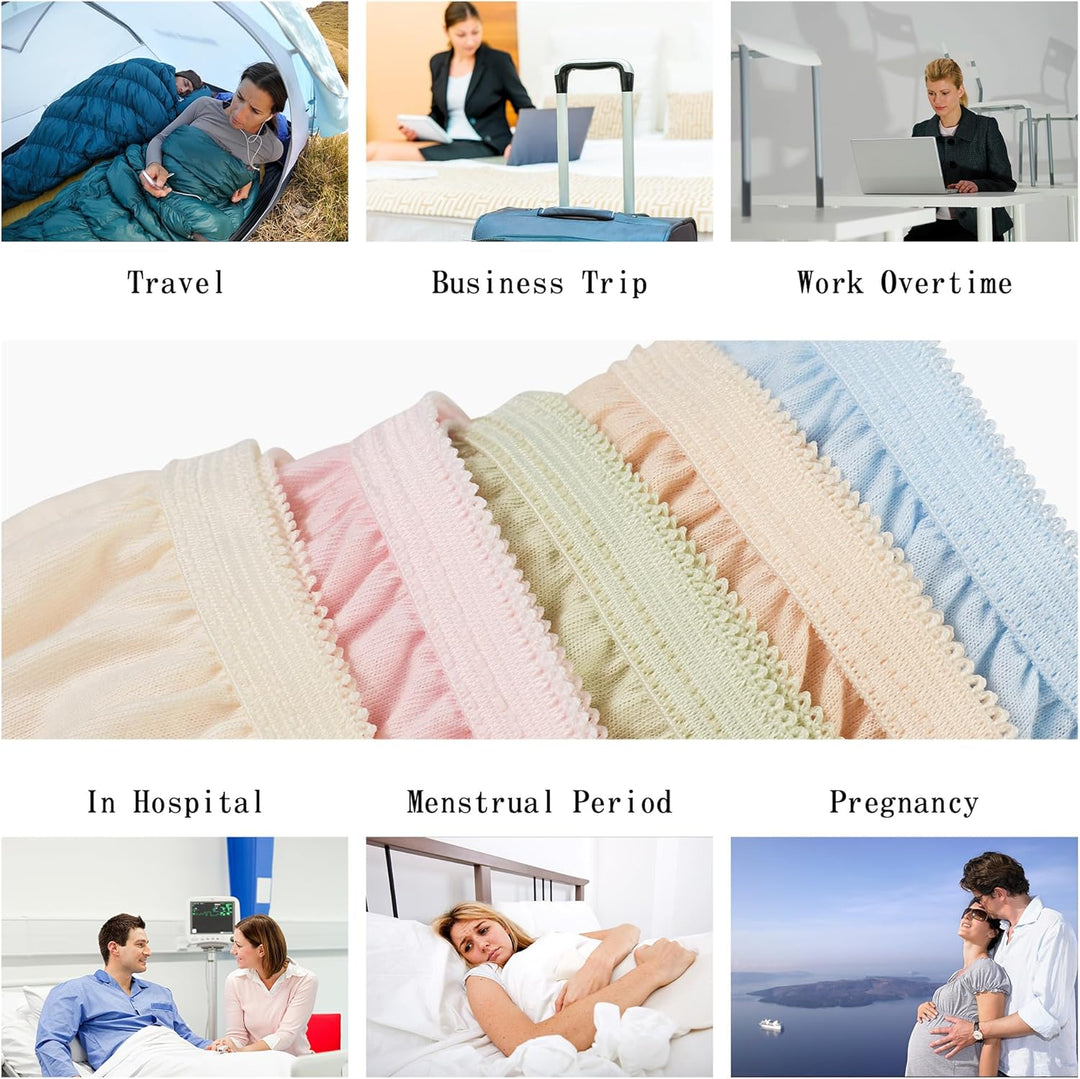 Travelcare Einwegunterwäsche für Damen Reisen Bunte Baumwollslips Individuell verpackte 100% Baumwol