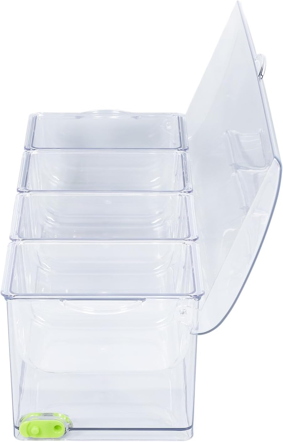 Eisgekühlter Gewürzbehälter, Transparenter Saucenbehälter, Serviertablett aus Kunststoff, Aufbewahru