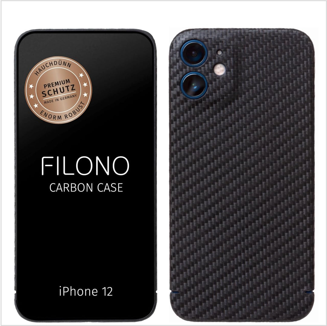 FILONO Carbon Hülle ultradünn iPhone 12 iPhone 12 CARBON Case, iPhone 12 CARBON Case