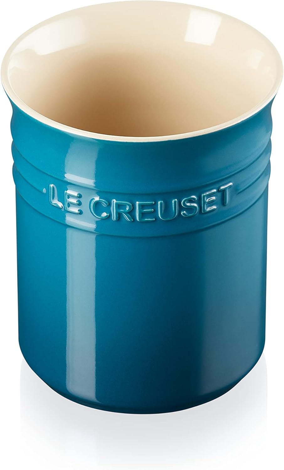 LE CREUSET Topf für Kochkellen aus Steinzeug, 1,1 Liter, Deep Teal, 71501116420001 Ofenrot, Ofenrot