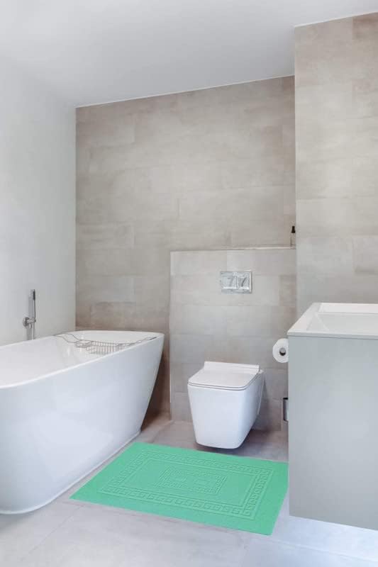 HomeLife Badezimmerteppich Aquamarin, 60X90 - Badematte saugstark - Maschinenwaschbarer Badteppich -