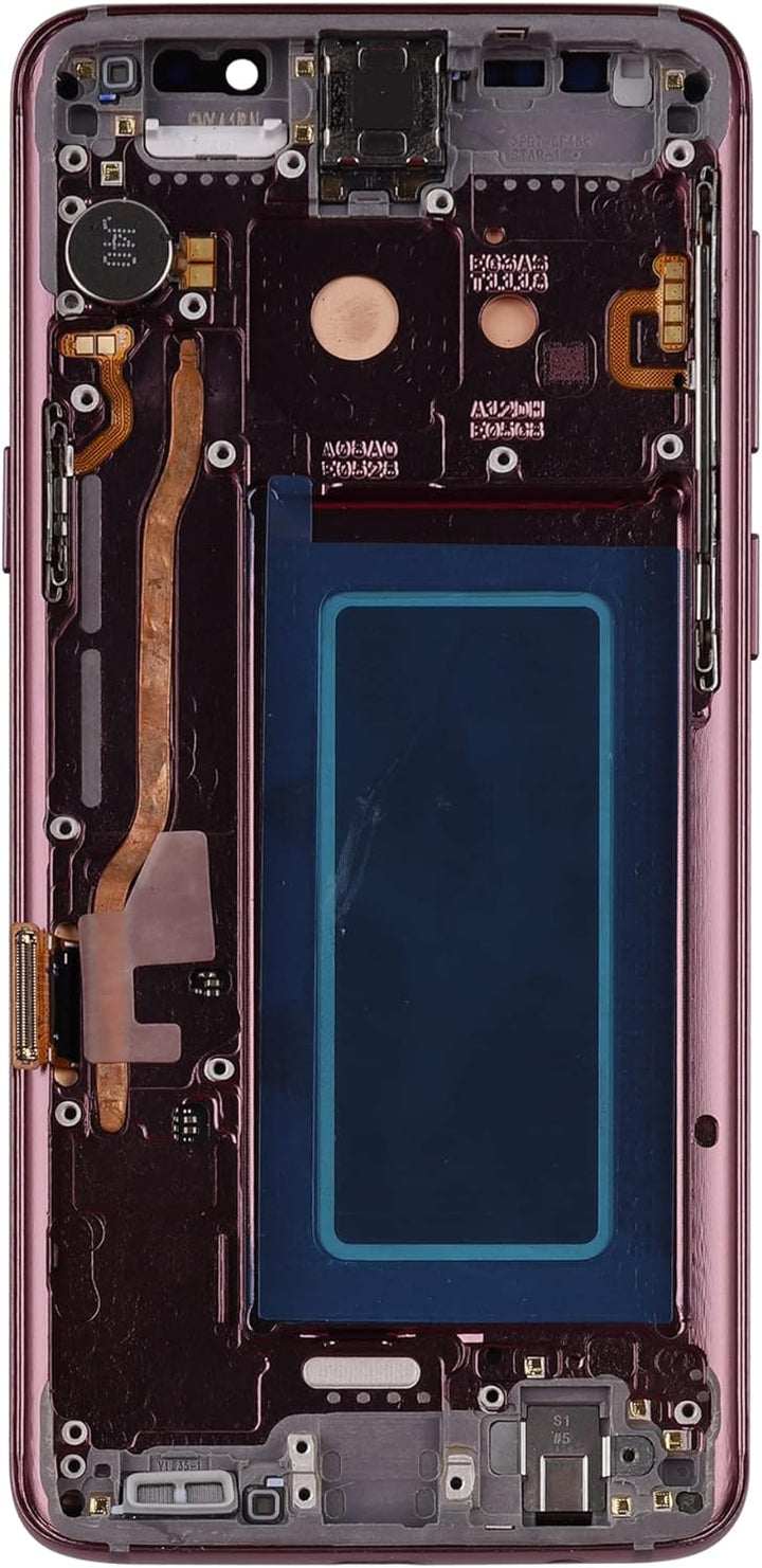 swark LCD Kompatibel mit Samsung Galaxy S9 SM-G960 (Lilac Purple mit Rahmen) LCD Display Touch Scree