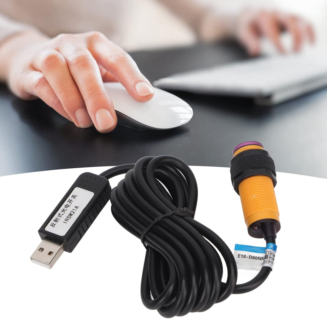 Elprico Infrarot-Lichtschranke, Hindernisvermeidungssensormodul, USB-Lichtschranke, für Spiele, Büro