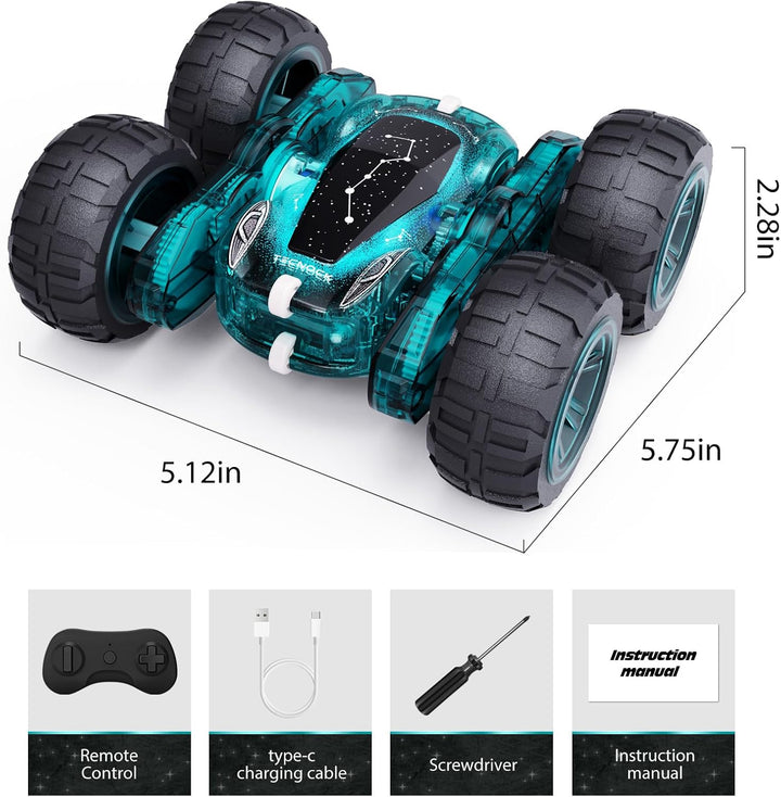 Tecnock 2025 Ferngesteuertes Auto mit 2.4 Ghz Fernbedienung 360°Flip Stunts Rc Auto Monstertruck mit