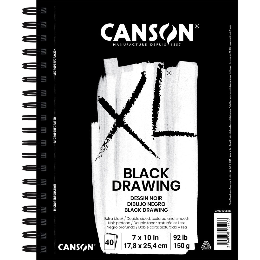 Canson Zeichenpapierblöcke, Papier, Schwarz, 7x10, 7x10