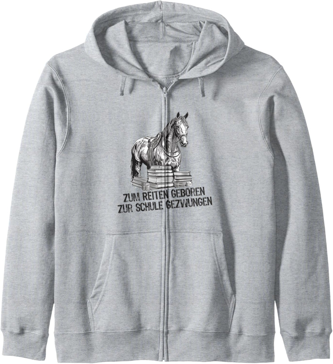 Zum Reiten Geboren Zur Schule Gezwungen Pferde Pferde Stall Kapuzenjacke