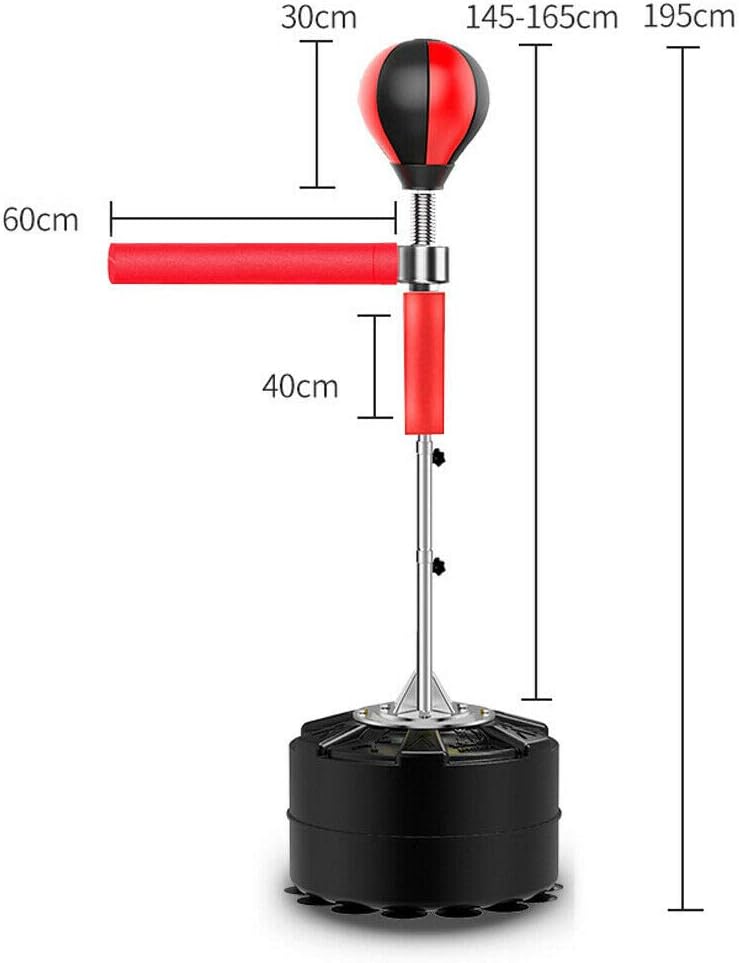 Punchingball Boxen Set, Boxsack mit Ständer, Standboxsack Höhenverstellbarer Standbox Speed-Ball Ide