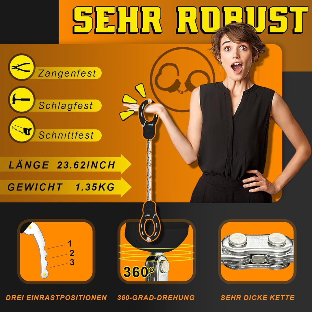 Honszex E Scooter Schloss, Schloss für E Scooter, Handschellenschloss E Scooter, 23.62inch E Roller