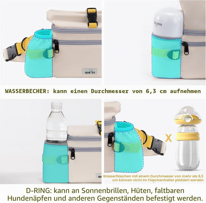 wakytu Hundeleckerli-Beutel für Training Leckerli-Tasche-Taillengurt zum Wandern Laufen, Verstellbar