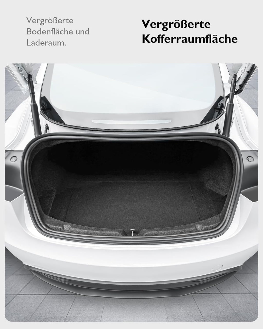 2Pcs Exquisit Kofferraum Organizer für Tesla Model 3 Highland 2024 2025,【Unterteiltes Design】 TPE Ko