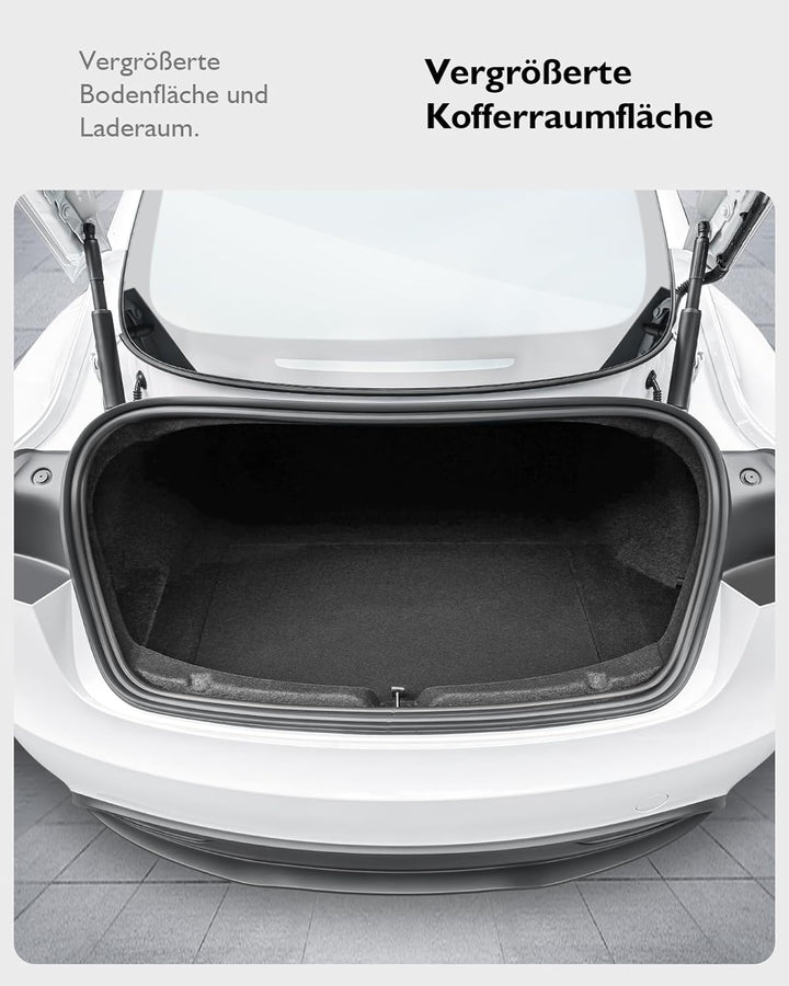 2Pcs Exquisit Kofferraum Organizer für Tesla Model 3 Highland 2024 2025,【Unterteiltes Design】 TPE Ko