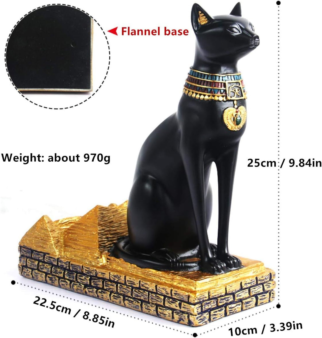 Fantasee Weinregalhalter, altägyptische Gottheit, Bastet, Weinflaschenständer, hochwertiges Harzmate