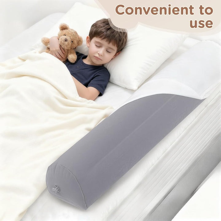 Vinteky Aufblasbarer Rausfallschutz,148cm Tragbares Faltbares Bettgitter für Kinder&Baby, Rausfallsc