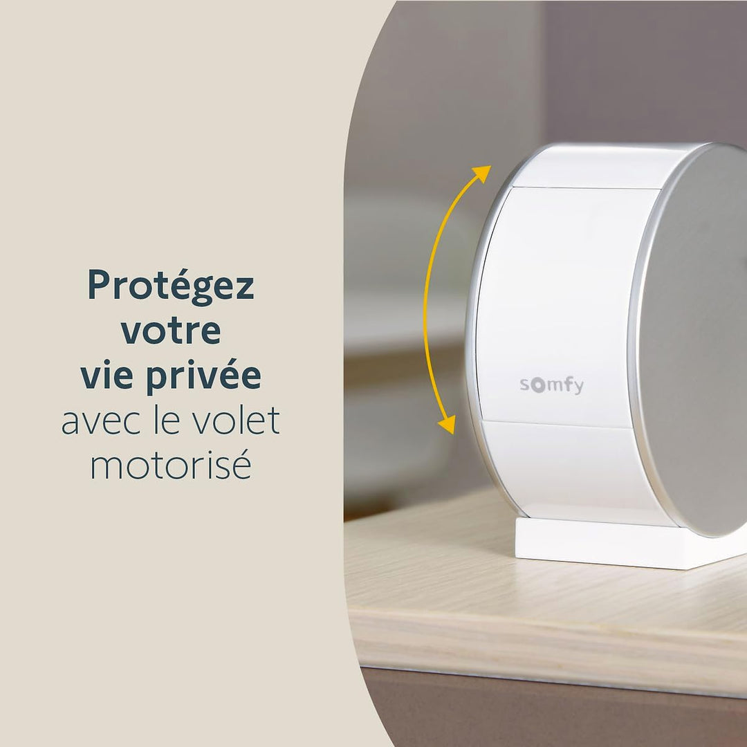 Somfy 1870469 - 2er-Pack Innenkamera | Motorisierte Abdeckblende| Bewegungs- & Nachtsichtsensor | La