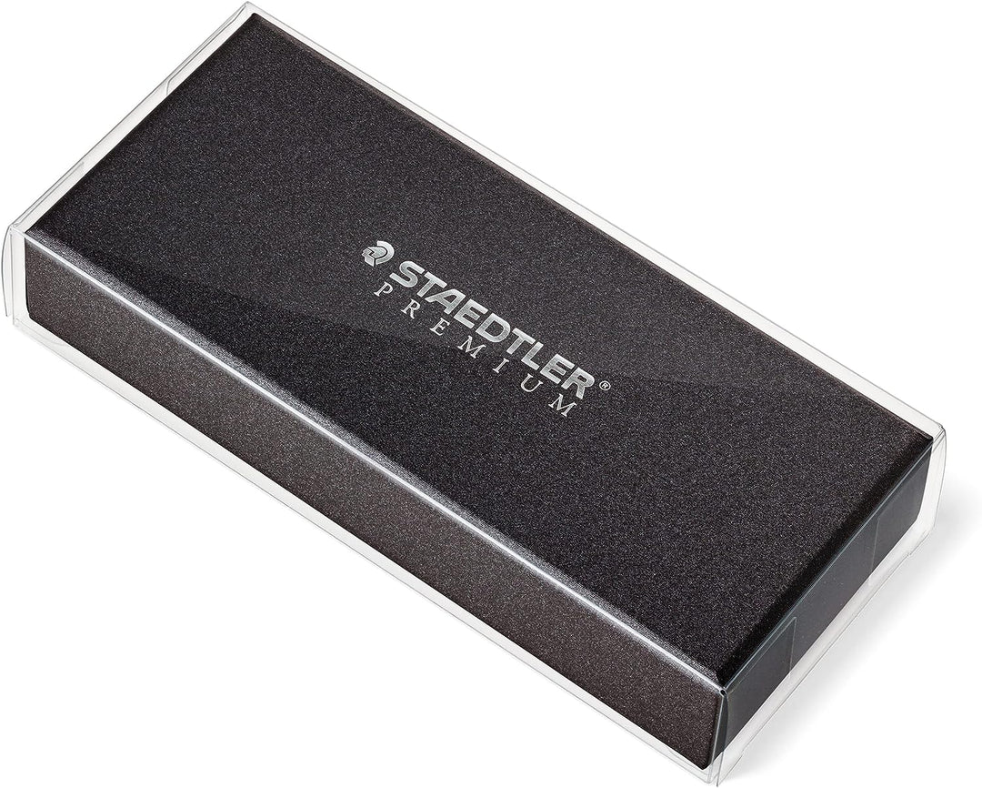 STAEDTLER Initium Metallum Tintenroller, Aluminium, M, schwarz, Made in Germany, mit edler Geschenkv