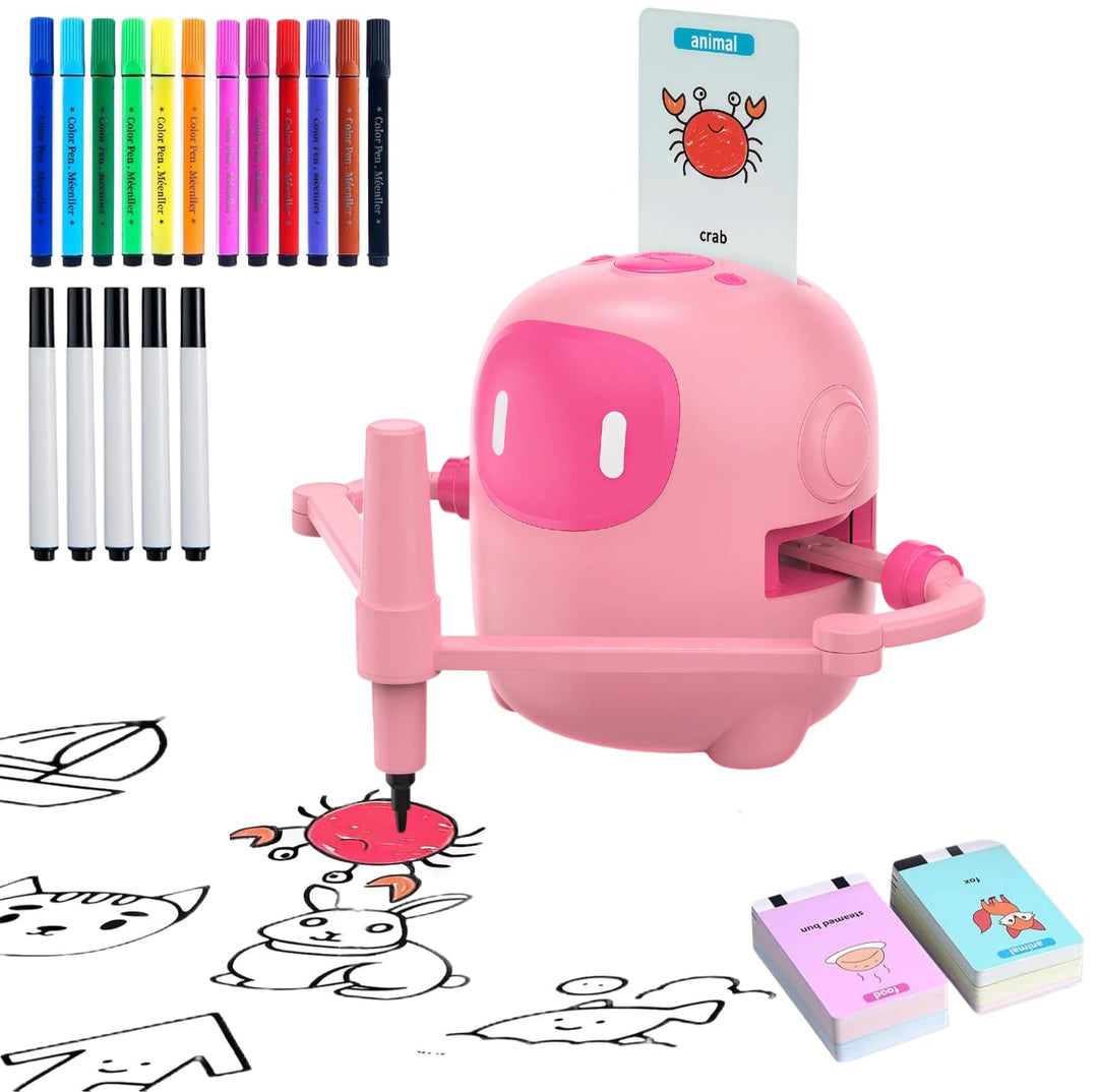 Zeichenroboter für Kinder Drawing Robot mit 150 Karten Interaction& 17 Color Pens Roboter Kinder Spi
