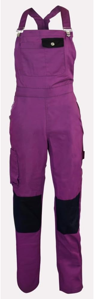 Fashion Sécurité Damen Pep's Arbeitslatzhose 34 Violett / Schwarz, 34 Violett / Schwarz