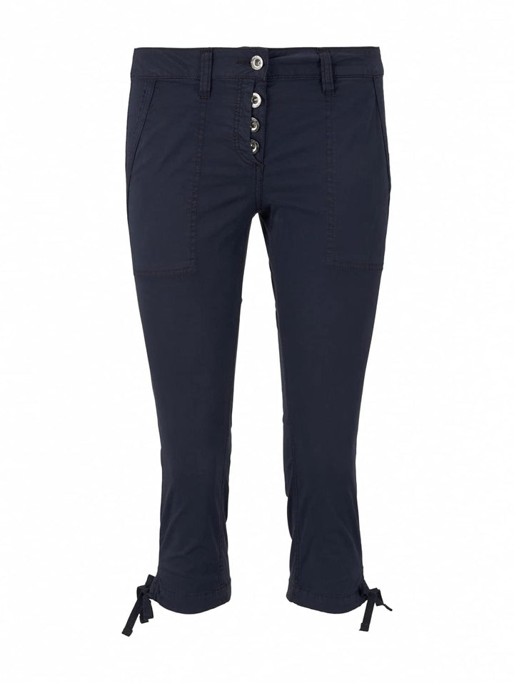 TOM TAILOR Damen Geknöpfte Tapered Relaxed Hose 34 10668 - Sky Captain Blue, 34 10668 - Sky Captain