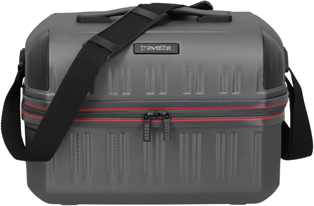 travelite DYNAMIIC Kosmetikkoffer, Beautycase 27x38x23 cm, ABS Hartschale, Koffer Aufsteckfunktion,
