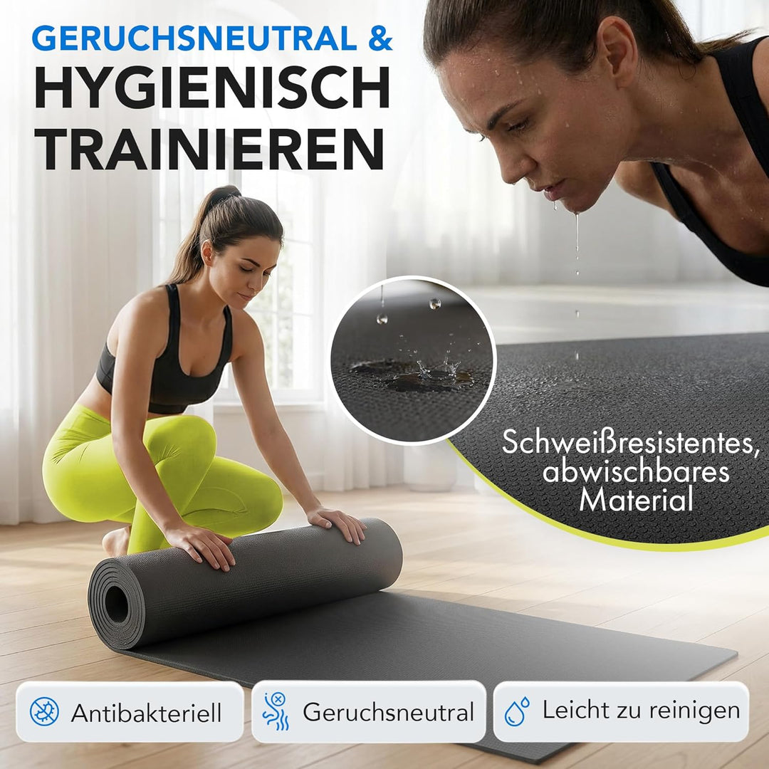 LILENO SPORTS Bodenschutzmatte - extra wiederstandsfähige Laufband Matte 8 mm Dicke - Fitness Unterl