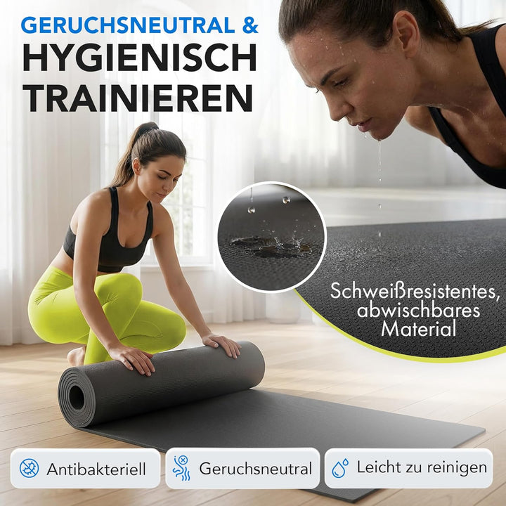 LILENO SPORTS Bodenschutzmatte - extra wiederstandsfähige Laufband Matte 8 mm Dicke - Fitness Unterl