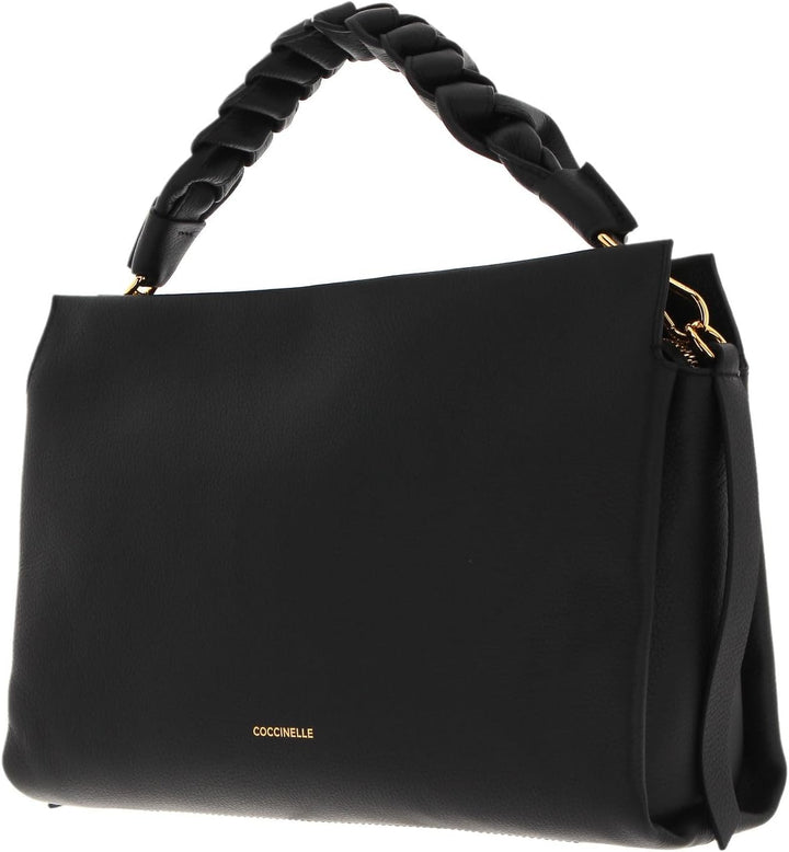 Coccinelle Boheme Grana Double Handtasche Leder 32.5 cm Noir / Brule, Noir / Brule