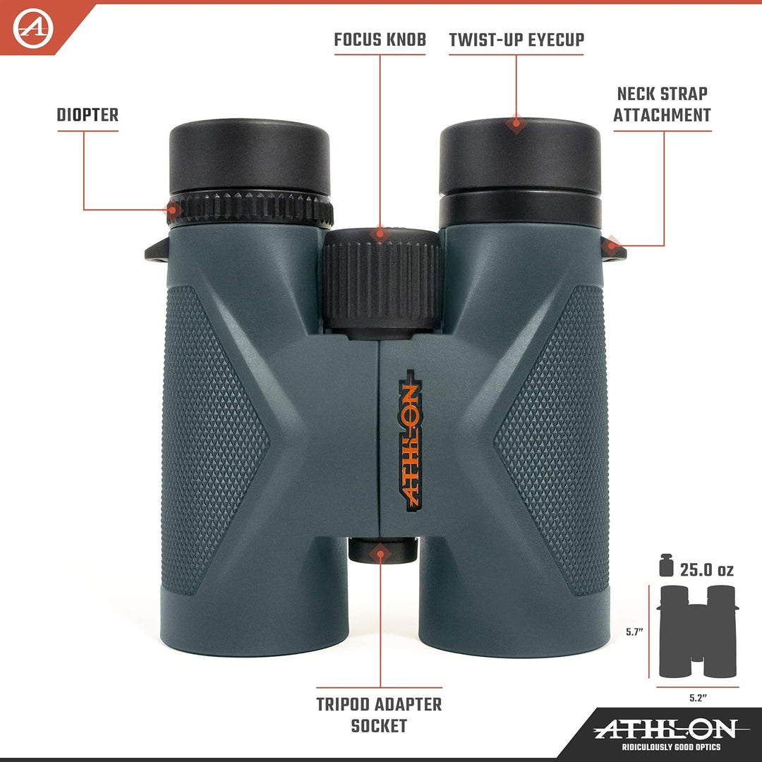 Athlon 113004 Midas 8 x 42 ED Binoculars, Green by 8 x 42 mm, 8 x 42 mm