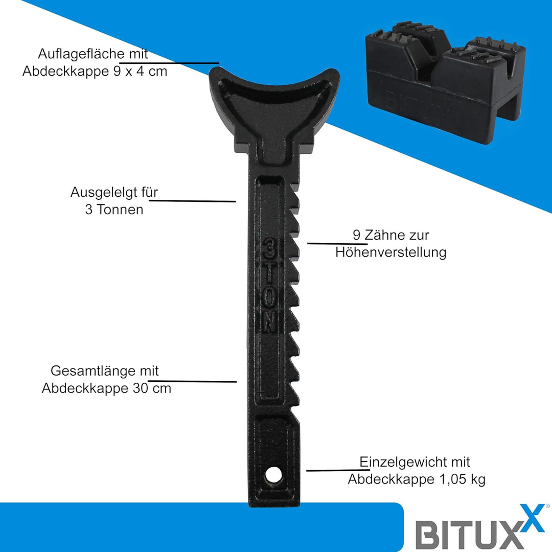 BITUXX® 4 x Unterstellböcke Auto PKW Abstellbock Stützbock Unterstellbock Wagenheber Stützen 3000 kg